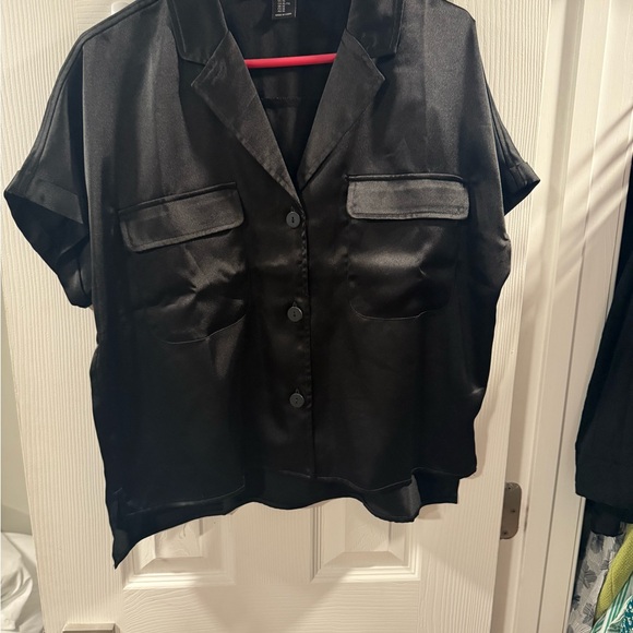 Rachel Zoe Black Satin Blouse - Picture 3 of 5